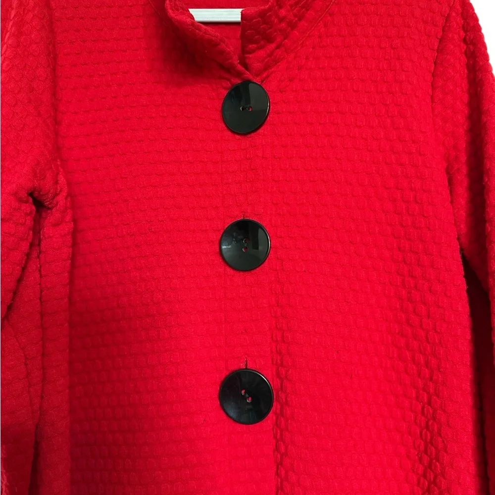 Multiples Red Button-Up Jacket - Picture 2 of 5